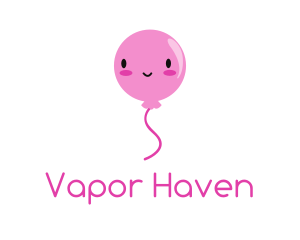 Pink Kawaii Balloon logo design