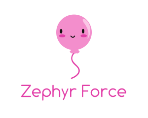 Pink Kawaii Balloon logo design