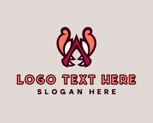 Double Dragon Character logo