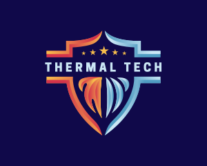 Thermal Fire Ice Shield  logo design