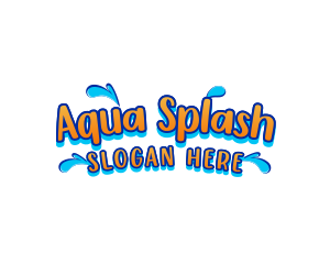 Drinking Water Splash logo design