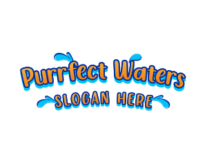 Drinking Water Splash logo design