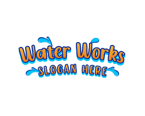 Drinking Water Splash logo design