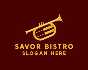 Trumpet Jazz Music Logo