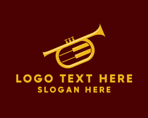 Music - Trumpet Jazz Music logo design