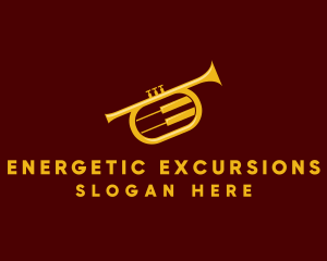 Trumpet Jazz Music logo design