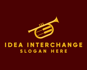 Trumpet Jazz Music logo design