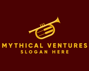 Trumpet Jazz Music logo design