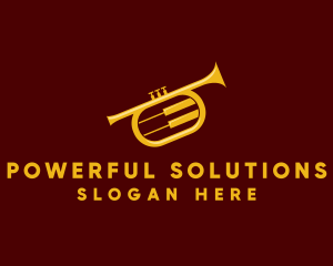 Trumpet Jazz Music logo design