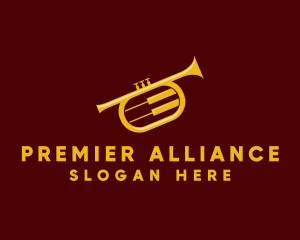 Trumpet Jazz Music logo design