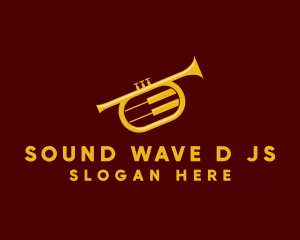 Trumpet Jazz Music logo design