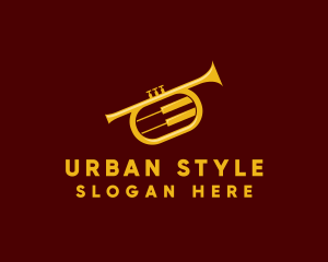 Trumpet Jazz Music logo design