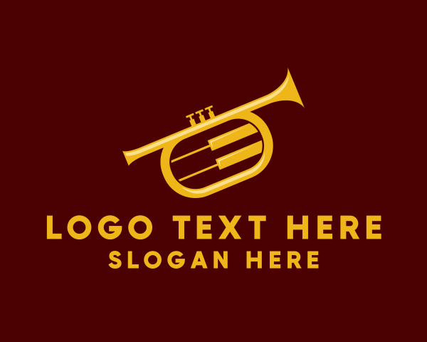 Trumpet Player logo example 2