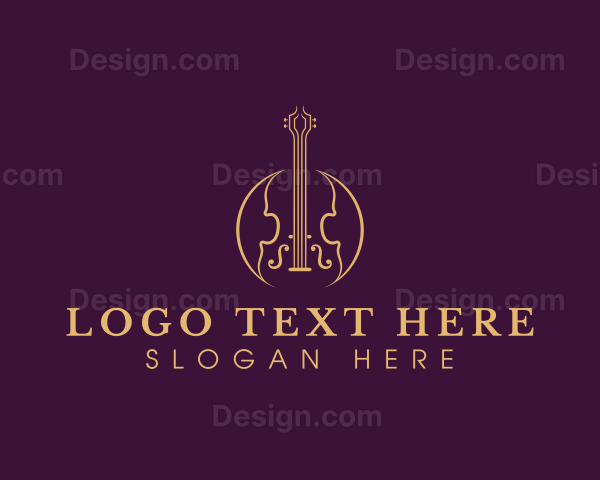 Violin Music Instrument Logo