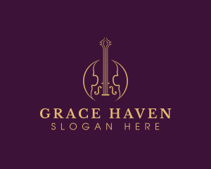 Violin Music Instrument Logo