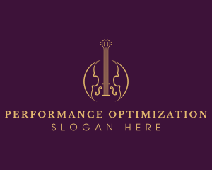 Violin Music Instrument logo design