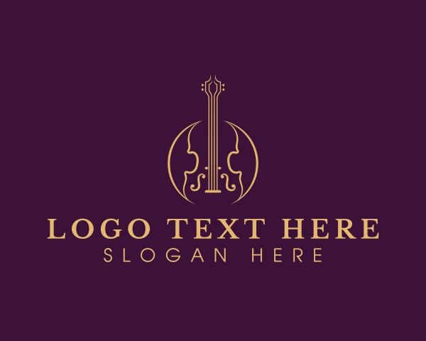 Violin Music Instrument logo