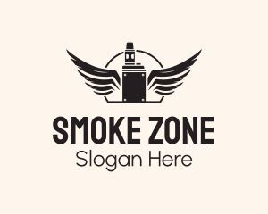 Smoking Vape Wings logo design