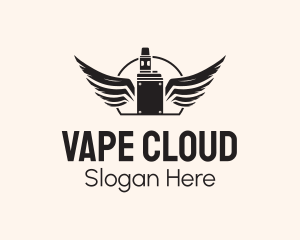 Smoking Vape Wings logo design