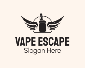 Smoking Vape Wings logo design