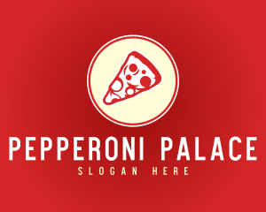 Pepperoni Pizza Pizzeria logo design