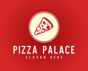 Pepperoni Pizza Pizzeria logo design