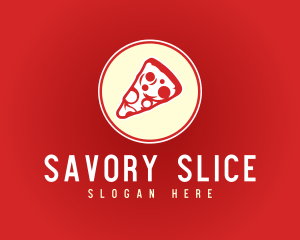 Pepperoni Pizza Pizzeria logo design