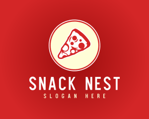 Pepperoni Pizza Pizzeria logo design