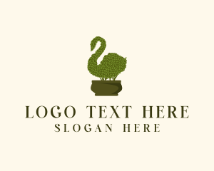 Swan Topiary Plant logo