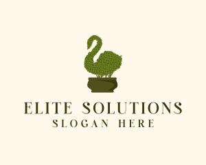 Swan Topiary Plant logo