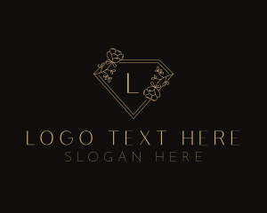 Stylish Floral Diamond logo