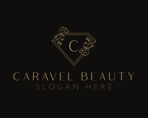 Stylish Floral Diamond logo design