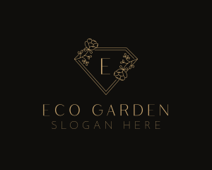 Stylish Floral Diamond logo design