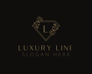 Stylish Floral Diamond logo design