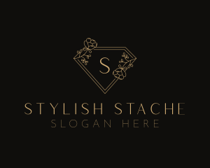 Stylish Floral Diamond logo design