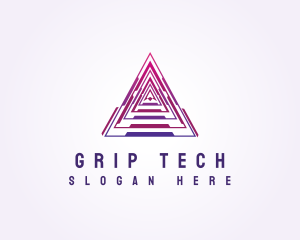 Triangle Tech Pyramid logo design