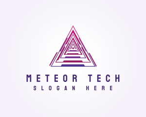 Triangle Tech Pyramid logo design