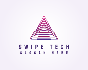 Triangle Tech Pyramid logo design