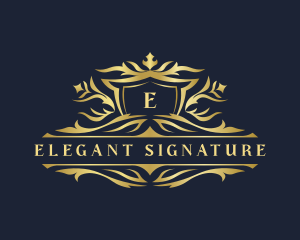 Luxury Crest Royalty Ornament logo design