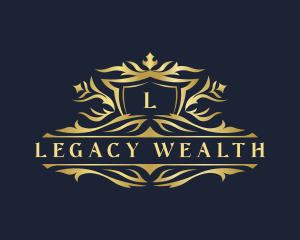 Luxury Crest Royalty Ornament logo design