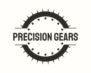 Spike Gear Mechanical Badge logo design