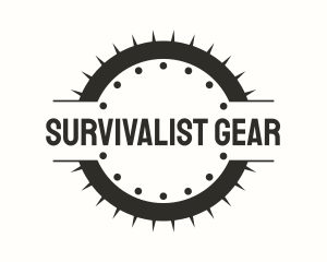 Spike Gear Mechanical Badge logo design