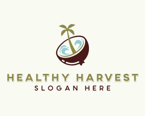 Healthy Organic Coconut logo design