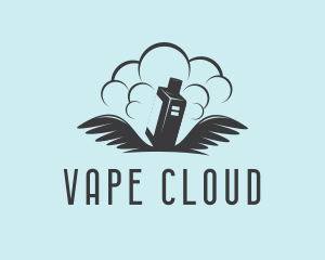 Vape Wings Smoke logo design