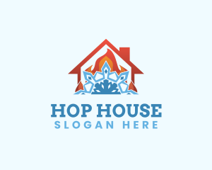 House Cooler Thermostat logo design