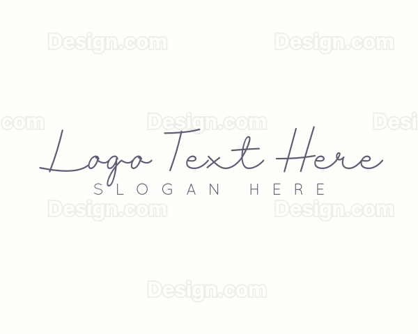 Elegant Cursive Signature Logo