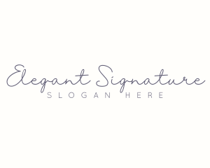 Elegant Cursive Signature logo design