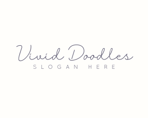 Elegant Cursive Signature logo design