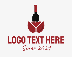 Wine Liquor Bottle  logo