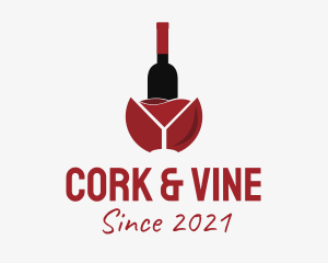 Wine Liquor Bottle  logo design